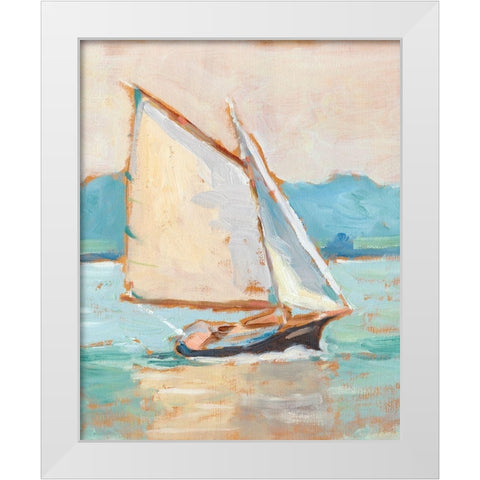 Contemporary Yacht II White Modern Wood Framed Art Print by Harper, Ethan
