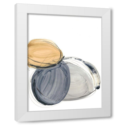 Sienna and Slate II White Modern Wood Framed Art Print by Harper, Ethan
