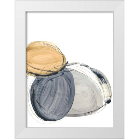 Sienna and Slate II White Modern Wood Framed Art Print by Harper, Ethan