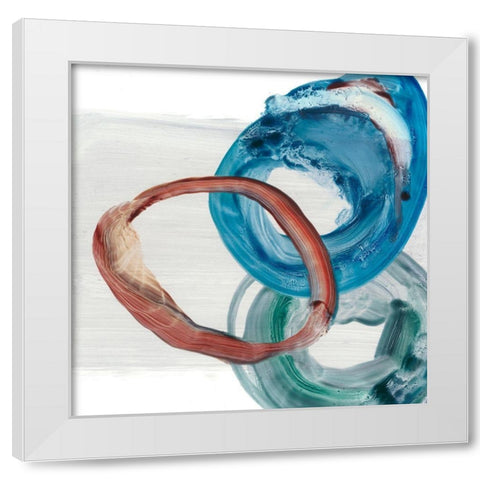 Overlapping Rings I White Modern Wood Framed Art Print by Harper, Ethan