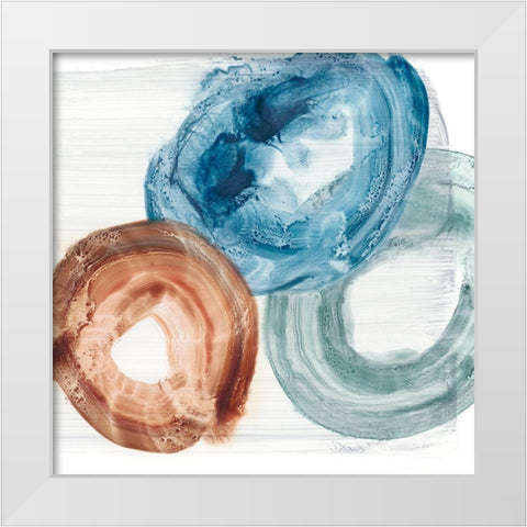 Overlapping Rings III White Modern Wood Framed Art Print by Harper, Ethan