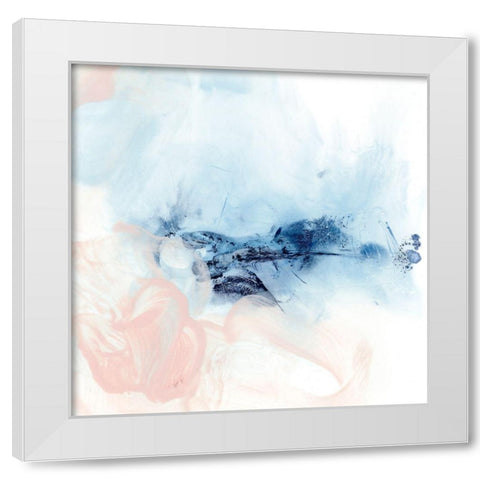 Indigo and Blush I White Modern Wood Framed Art Print by Harper, Ethan