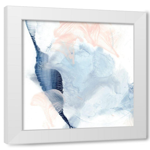 Indigo and Blush II White Modern Wood Framed Art Print by Harper, Ethan