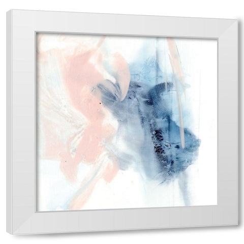 Indigo and Blush III White Modern Wood Framed Art Print by Harper, Ethan