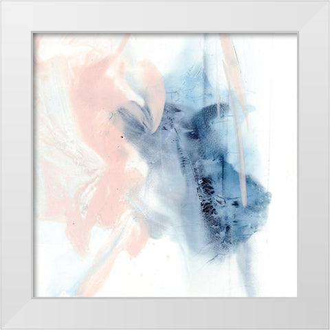 Indigo and Blush III White Modern Wood Framed Art Print by Harper, Ethan