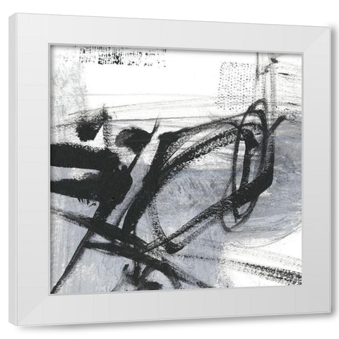 Scribble Script I White Modern Wood Framed Art Print by Harper, Ethan