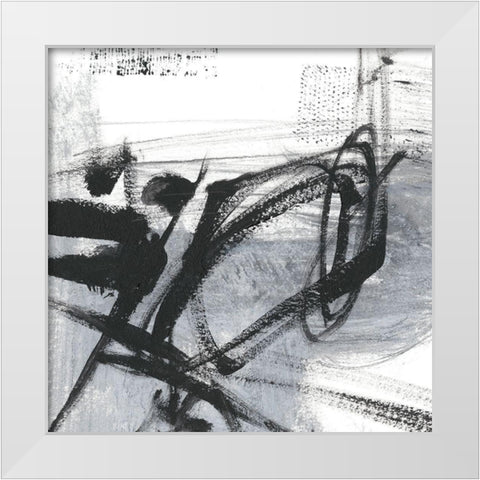 Scribble Script I White Modern Wood Framed Art Print by Harper, Ethan