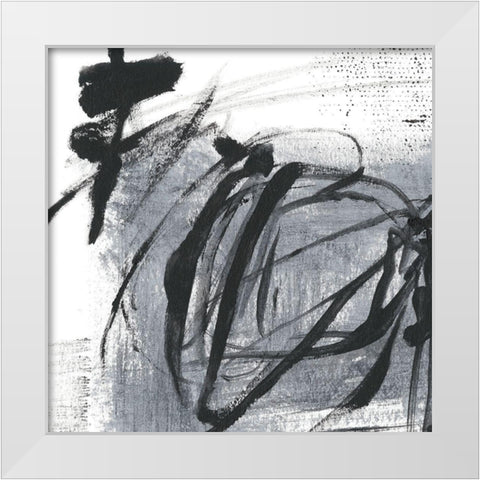 Scribble Script II White Modern Wood Framed Art Print by Harper, Ethan