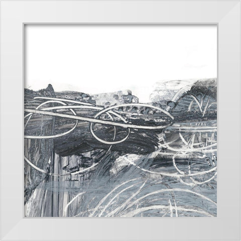 Scribble Out I White Modern Wood Framed Art Print by Harper, Ethan