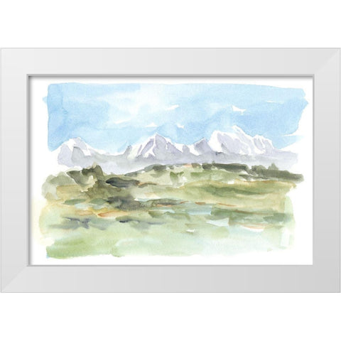 Mountain Watercolor I White Modern Wood Framed Art Print by Harper, Ethan