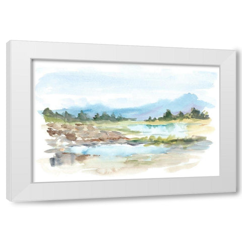 Mountain Watercolor IV White Modern Wood Framed Art Print by Harper, Ethan