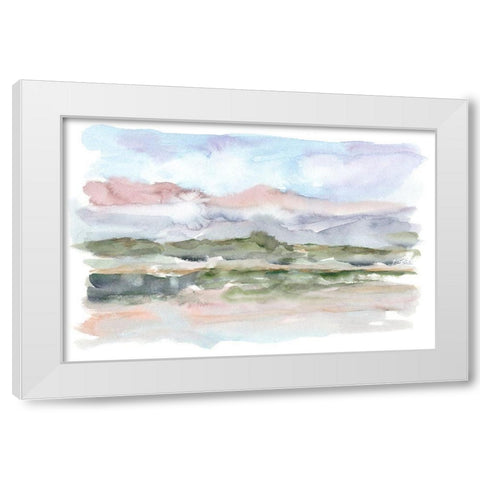 Mountain Watercolor V White Modern Wood Framed Art Print by Harper, Ethan