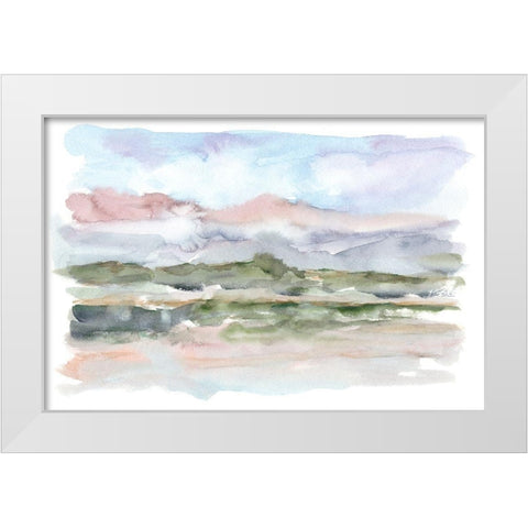 Mountain Watercolor V White Modern Wood Framed Art Print by Harper, Ethan