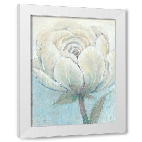 English Rose I White Modern Wood Framed Art Print by OToole, Tim