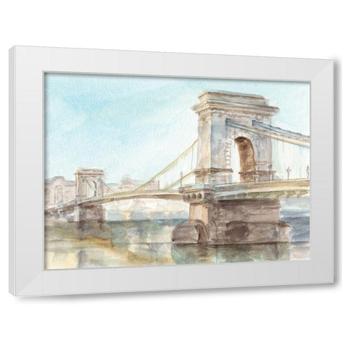 Iconic Watercolor Bridge I White Modern Wood Framed Art Print by Harper, Ethan