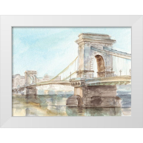 Iconic Watercolor Bridge I White Modern Wood Framed Art Print by Harper, Ethan