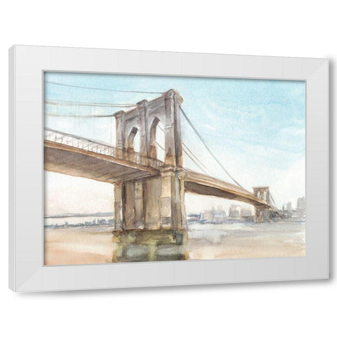 Iconic Watercolor Bridge II White Modern Wood Framed Art Print by Harper, Ethan