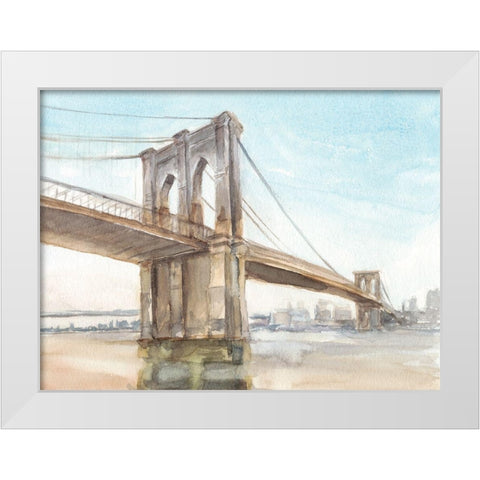 Iconic Watercolor Bridge II White Modern Wood Framed Art Print by Harper, Ethan