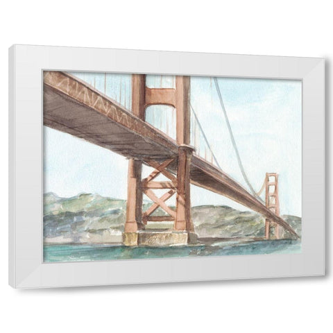 Iconic Watercolor Bridge III White Modern Wood Framed Art Print by Harper, Ethan