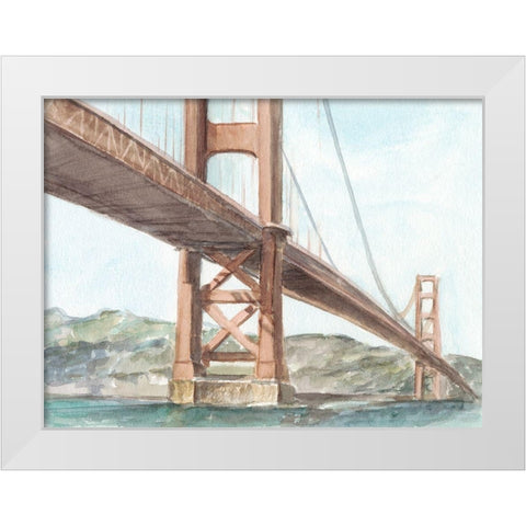 Iconic Watercolor Bridge III White Modern Wood Framed Art Print by Harper, Ethan