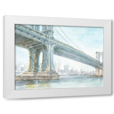 Iconic Watercolor Bridge IV White Modern Wood Framed Art Print by Harper, Ethan