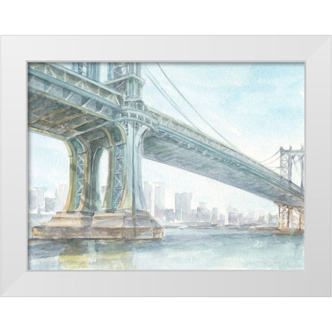 Iconic Watercolor Bridge IV White Modern Wood Framed Art Print by Harper, Ethan