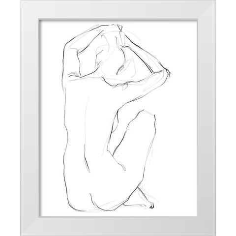 Muse I White Modern Wood Framed Art Print by Parker, Jennifer Paxton