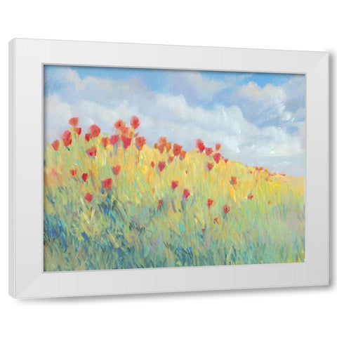 Summer Breeze Meadow I White Modern Wood Framed Art Print by OToole, Tim