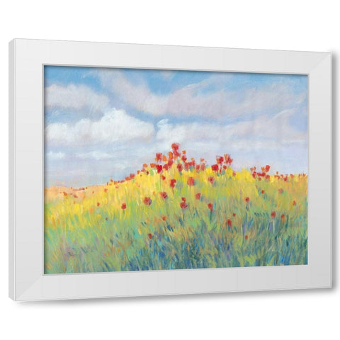 Summer Breeze Meadow II White Modern Wood Framed Art Print by OToole, Tim