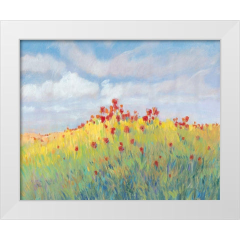 Summer Breeze Meadow II White Modern Wood Framed Art Print by OToole, Tim