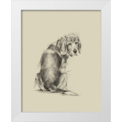 Puppy Dog Eyes I White Modern Wood Framed Art Print by Harper, Ethan