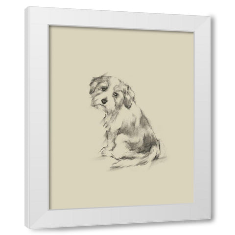 Puppy Dog Eyes III White Modern Wood Framed Art Print by Harper, Ethan