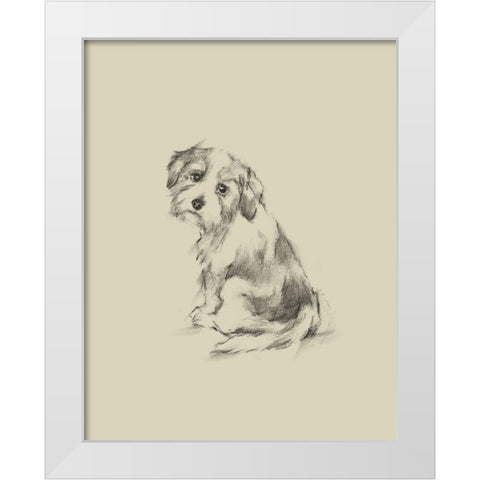 Puppy Dog Eyes III White Modern Wood Framed Art Print by Harper, Ethan