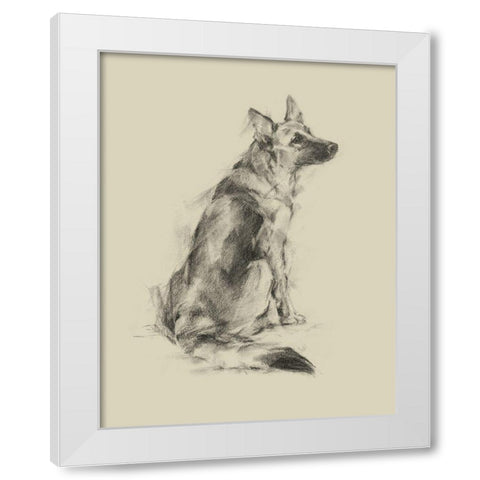 Puppy Dog Eyes V White Modern Wood Framed Art Print by Harper, Ethan