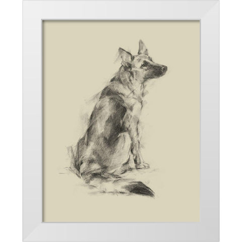 Puppy Dog Eyes V White Modern Wood Framed Art Print by Harper, Ethan