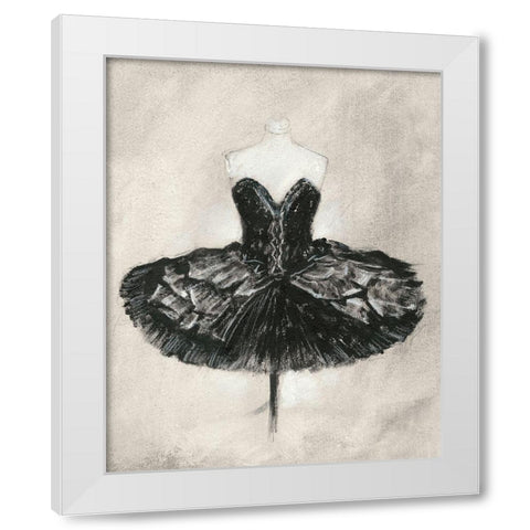 Black Ballet Dress I White Modern Wood Framed Art Print by Harper, Ethan