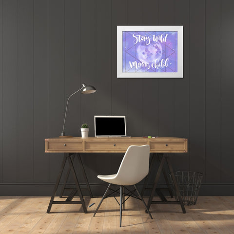 Moon Child II White Modern Wood Framed Art Print by Parker, Jennifer Paxton