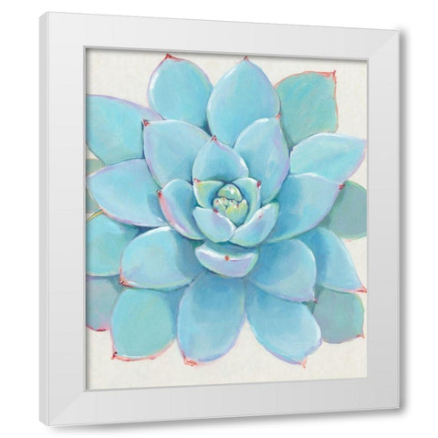 Pastel Succulent I White Modern Wood Framed Art Print by OToole, Tim