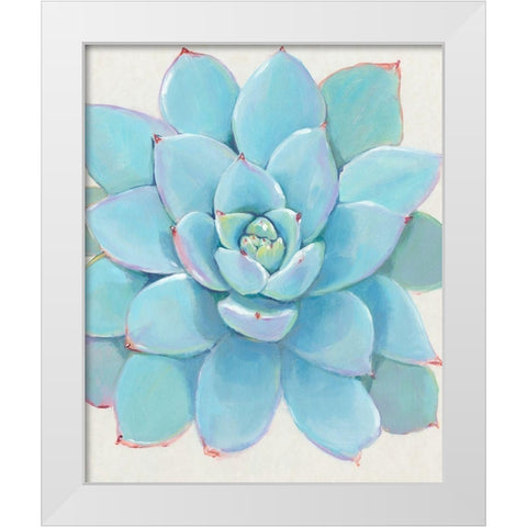 Pastel Succulent I White Modern Wood Framed Art Print by OToole, Tim