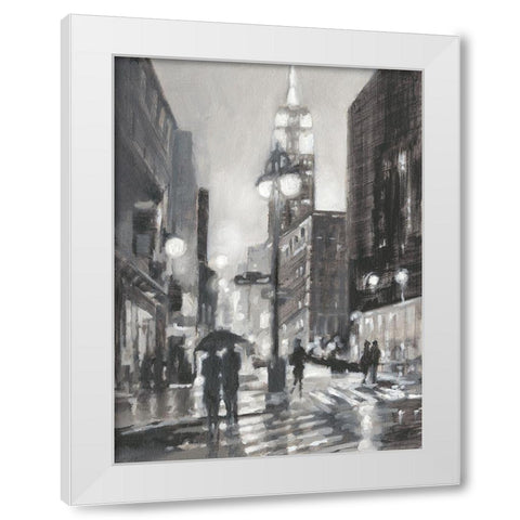 Illuminated Streets I White Modern Wood Framed Art Print by Harper, Ethan