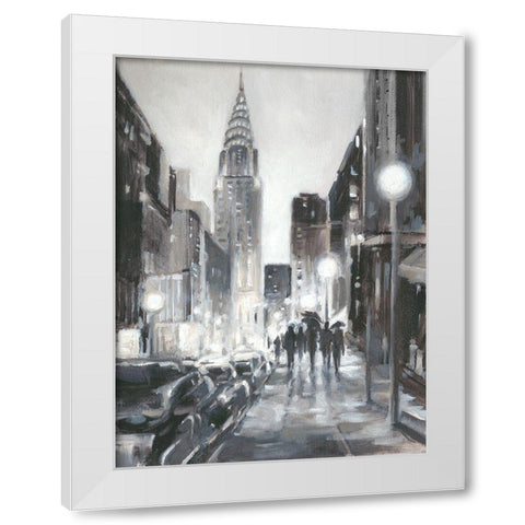 Illuminated Streets II White Modern Wood Framed Art Print by Harper, Ethan