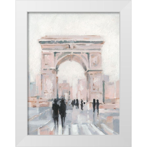Early Morning Stroll II White Modern Wood Framed Art Print by Harper, Ethan