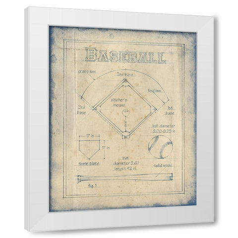 All About the Game I White Modern Wood Framed Art Print by Harper, Ethan