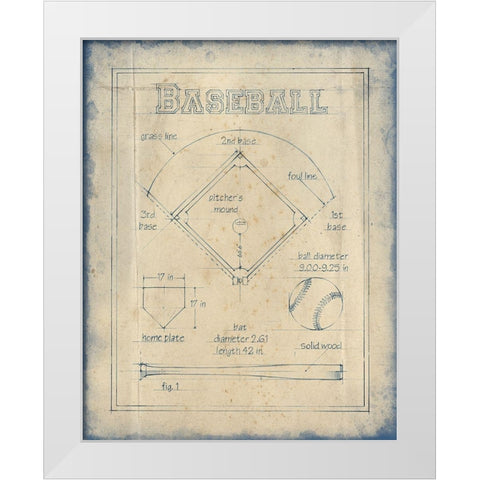 All About the Game I White Modern Wood Framed Art Print by Harper, Ethan