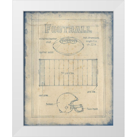 All About the Game II White Modern Wood Framed Art Print by Harper, Ethan