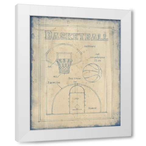 All About the Game III White Modern Wood Framed Art Print by Harper, Ethan