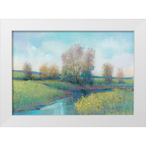Hidden Stream I White Modern Wood Framed Art Print by OToole, Tim