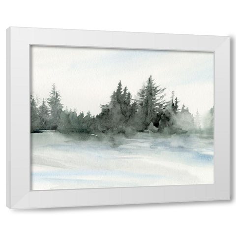 Evergreens in the Distance II White Modern Wood Framed Art Print by Parker, Jennifer Paxton