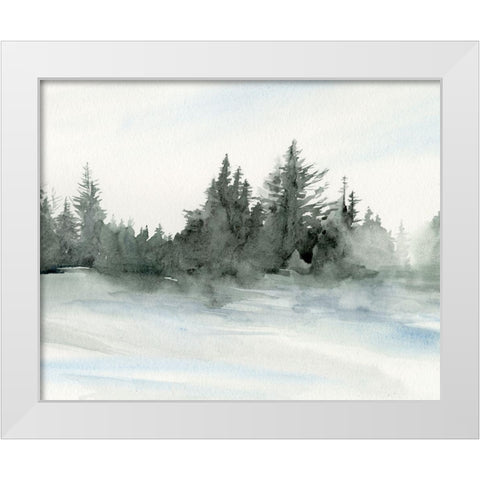 Evergreens in the Distance II White Modern Wood Framed Art Print by Parker, Jennifer Paxton