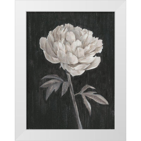 Black and White Flowers I White Modern Wood Framed Art Print by Harper, Ethan